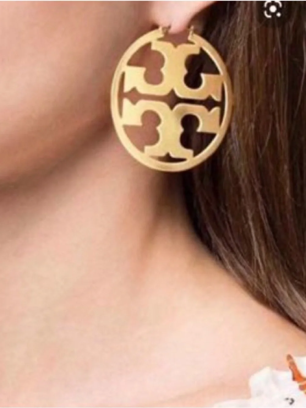 NWOT Tory Burch Icon Hoop Earrings